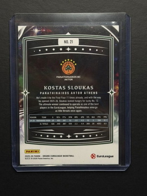 Kostas Sloukas Panathinaikos Panini Origins 2025/26 card /15