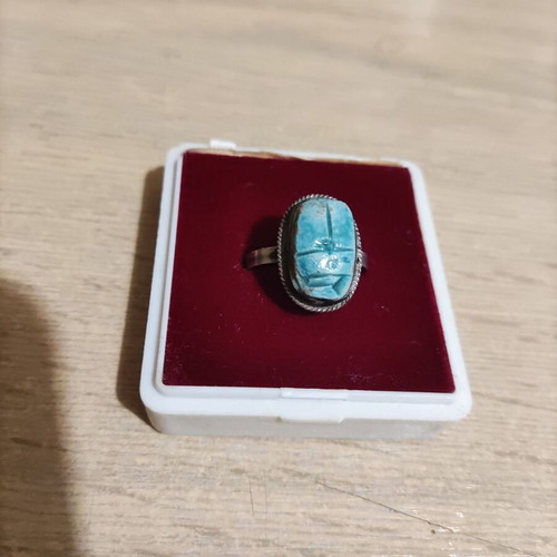 Silver 1000 Grade Ring with Scarab New