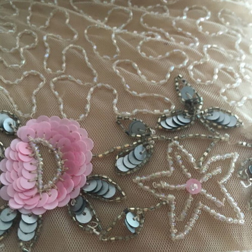 Beaded transparent top, size M