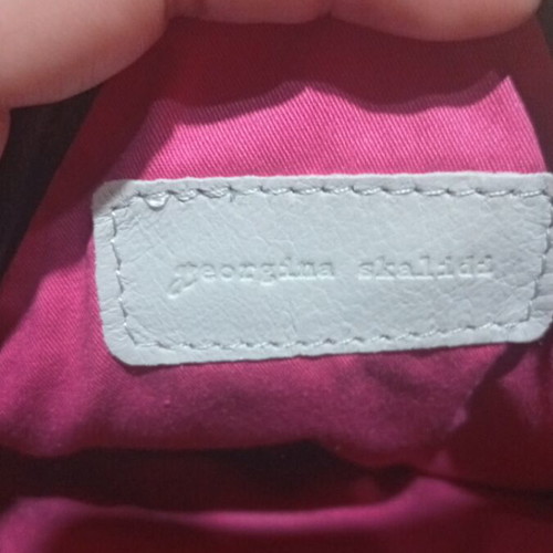 Georgina Skalidi crossbody bag like new, black with white detail