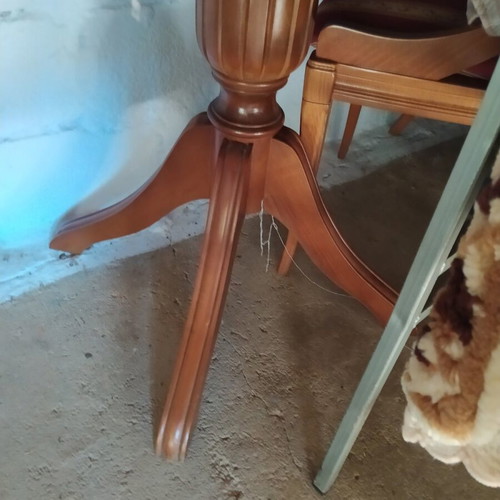Τραπεζαρία στρογγυλή 120cm με 6 καρέκλες vintage σαν καινούργιο