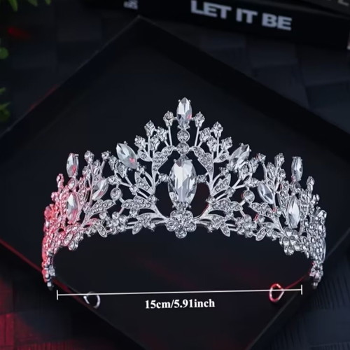 Bridal tiara with crystal rhinestones, unused #92