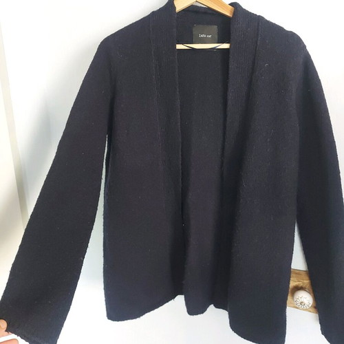Zara cardigan used blue women's size small without buttons