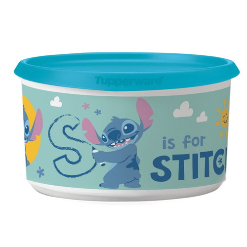 Stitch 2.5-liter airtight Tupperware canister, pink or blue