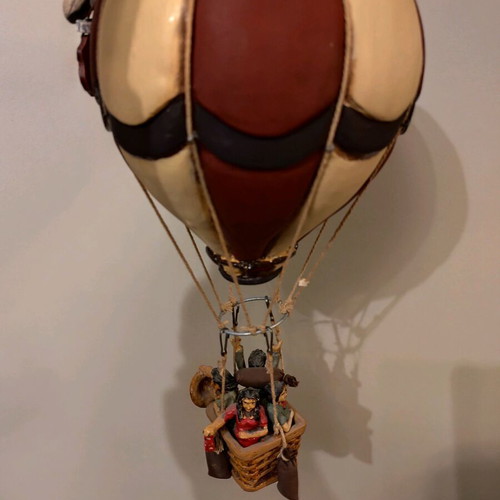 Vintage handmade decorative hot air balloon ceiling piece 1970 like new