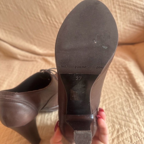 Women's heeled shoes like new, size 37, brown