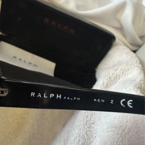 Ralph Lauren Vintage Oval Sunglasses used, black with original case
