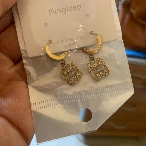 Steel earrings new, stainless steel
