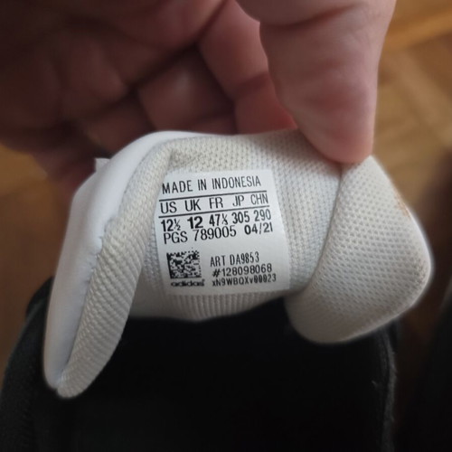 Adidas VL Court sneakers like new, size 47-47.5, black and white