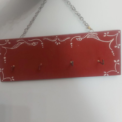 Wooden wall hanger for keys or jewelry like new, handmade