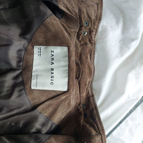 Zara leather jacket used, suede, size XS