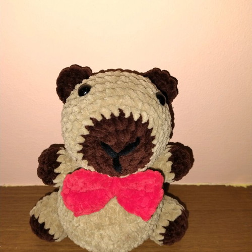 Crochet Capybara handmade new with bow tie