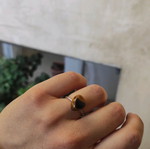 Silver ring with tiger's eye stone like new