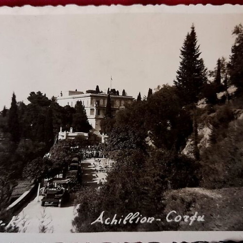 Achilleion Corfu vintage photo set of 9, 6x9 cm