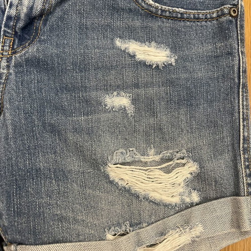 Superdry Jean shorts like new, dark blue with rips