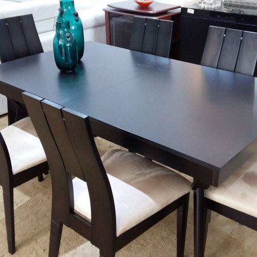 Extendable dining table like new, wenge color 160x90 cm