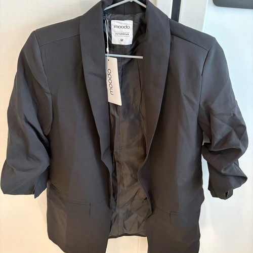 Black jacket Moodo new, slim fit, sizes M and L