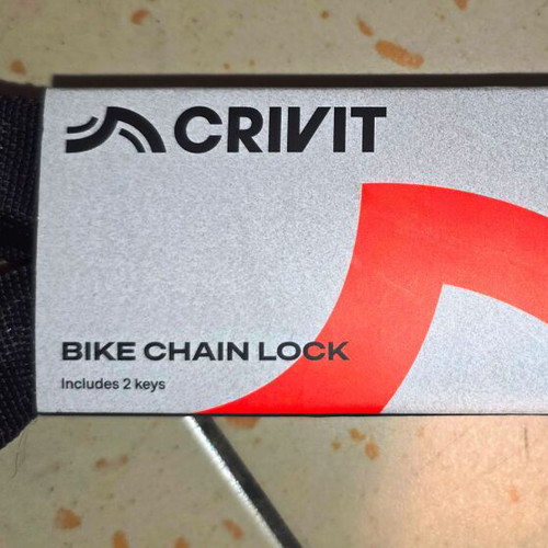 Crivit bicycle lock with combination chain, 117 cm