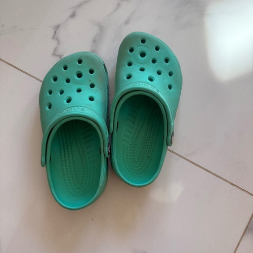 Crocs children's clogs used, turquoise, size 32-33