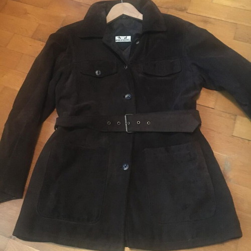 Women's suede jacket like new, black, size L
