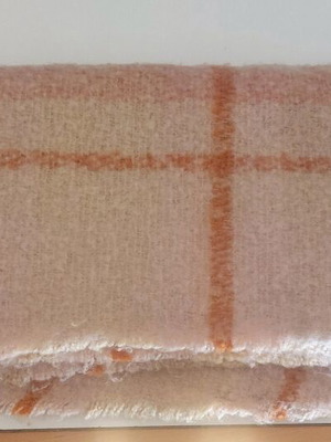 Soft plaid scarf in pink-beige shades like new