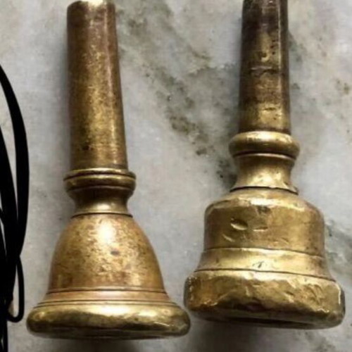Vintage Baritone Mouthpieces 2 pcs used, brass