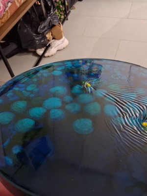 Decorative epoxy resin 3D coffee table new