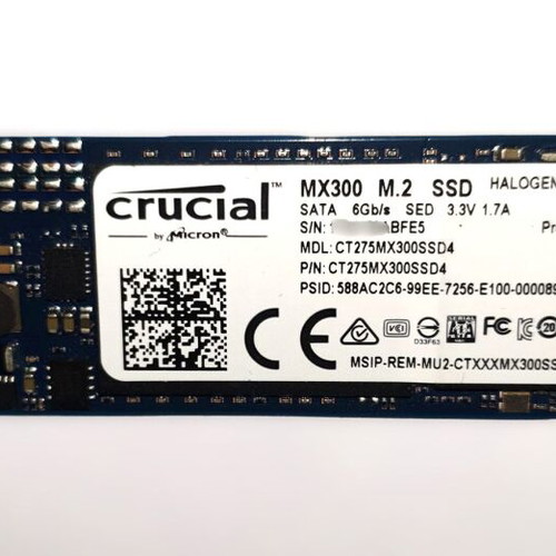 Crucial M2 Sata 275GB SSD MX300 type 2280 like new