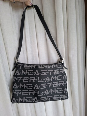 Lancaster Paris shoulder bag like new, black with modern print