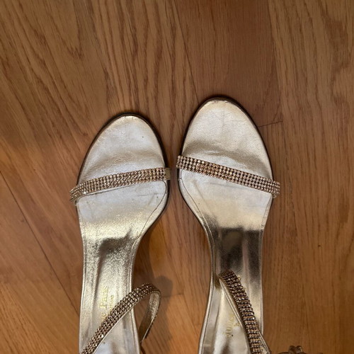 Juliette Paris gold sandals with rhinestones size 39 used