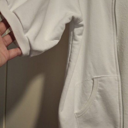White jacket Voice M/L like new with hood and zipper