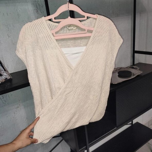 BSB Jeans knit crop top and white strapless tube top set, like new, small