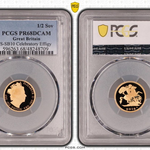 Half Sovereign 2016 Proof Celebratory Effigy PCGS PR68DCAM new