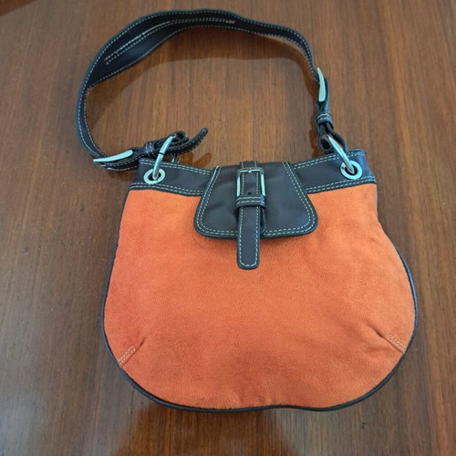 Fullah Sugah shoulder bag like new, caramel suede