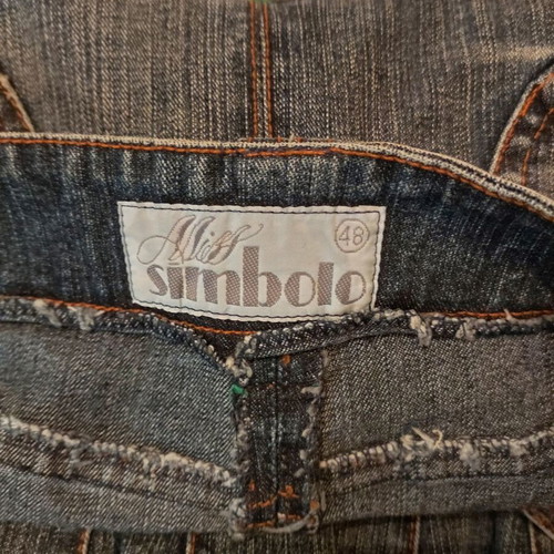 Miss Simbolo denim skirt like new with pockets and pleats size L