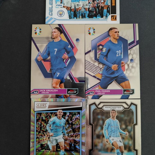 Manchester City Panini & Topps cards 5 pieces like new