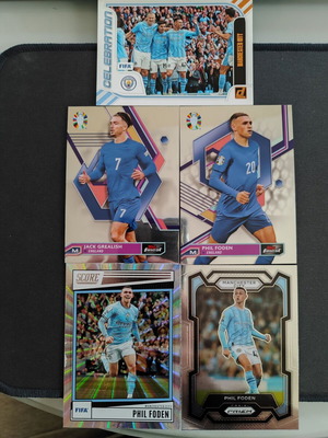 Manchester City Panini & Topps cards 5 pieces like new
