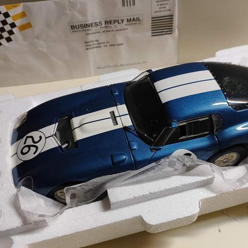 Exoto Cobra Daytona Coupe 1965 Reims 12h Raising Legends like new 1:18