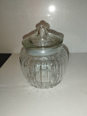 Glass jar like new with airtight seal