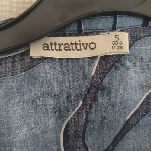 Attrattivo maxi dress new with cut-outs blue floral size S