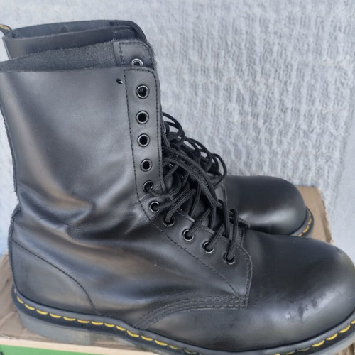 Dr. Martens 1919 Steel Toe Leather Boots size 45 like new, black