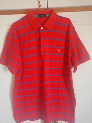Gant men's polo shirt like new, size M, red and white