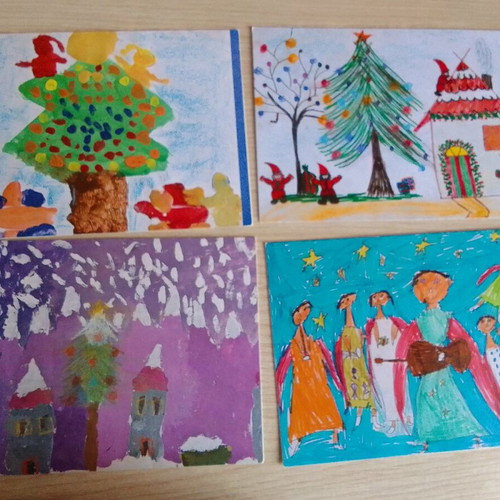 Christmas cards Floga like new, set of 4 foldable