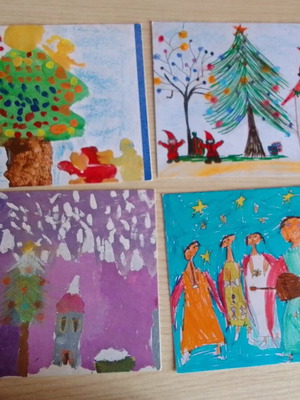 Christmas cards Floga like new, set of 4 foldable