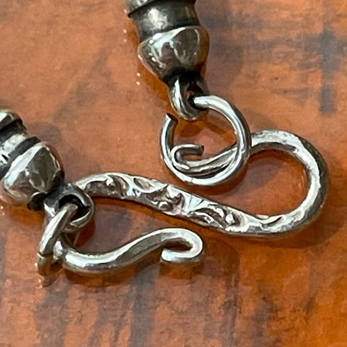 Achtida vintage silver necklace pendant handmade 925 with ruby, garnet, pearl like new