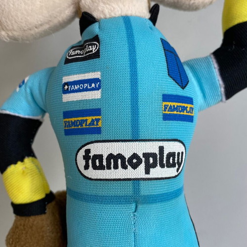 Wile E Coyote vintage plush toy 1990s used, racer outfit