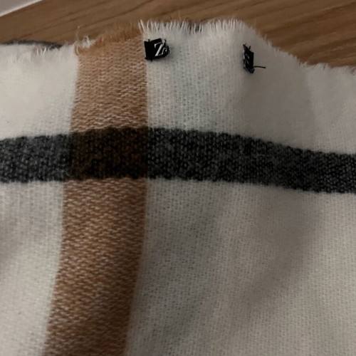 Zara scarf used with warm plaid design