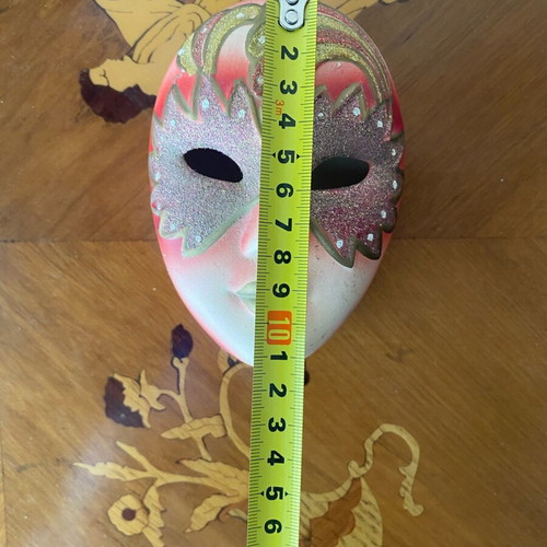 Vintage porcelain box used with Venetian mask