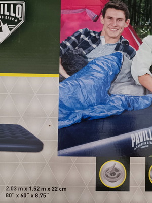 Bestway Queen Size Διπλο Aeροστρωμα με Βελουδινη Επιφανεια Μπλε 2.03Mx1.52Mx22Cm