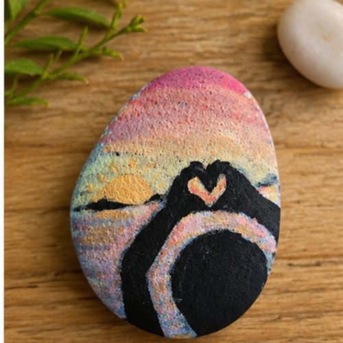 Handpainted decorative stone new, souvenir